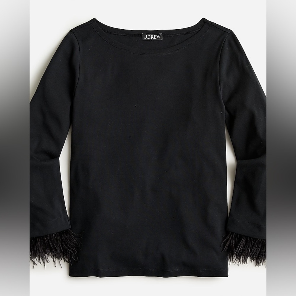 J Crew Feather-trim long-sleeve shirt
Item BM349 - Picture 1 of 2